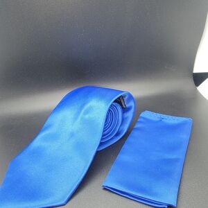 Stacy Adams Vibrant Blue Tie and Pocket Square Set